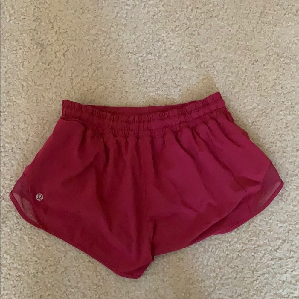 Lightly worn pink lululemon shorts